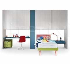 Итальянские Детская - Шкаф Straight bridging unit wardrobe Итальянские Детская - Шкаф Straight bridging unit wardrobe фабрика Nidi