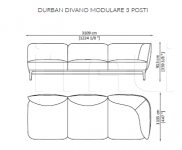 Модульный диван Durban Paolo Castelli