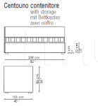 Кровать Centodue Bonaldo