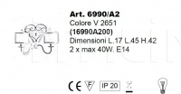 Настенный светильник DREAM 6990/A2 MM Lampadari
