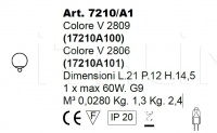 Настенный светильник DOTS 7210/A1 MM Lampadari