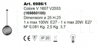 Подвесной светильник ARABESQUE 6986/1 MM Lampadari