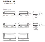 Модульный диван Burton S/M/XL Busnelli (закрыта)