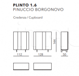 Буфет-шкаф PLINTO 1.6 Busnelli (закрыта)