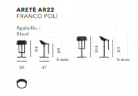 Барный стул Arete AR22 Busnelli (закрыта)