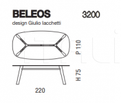 Стол обеденный Beleos 3200 Bross Italia