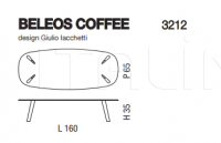 Кофейный столик Beleos Coffee 3212 Bross Italia