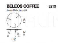 Кофейный столик Beleos Coffee 3210 Bross Italia