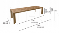 Раздвижной стол BRICK 002 extendable table Roda