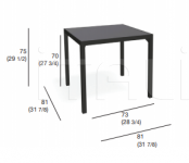 Стол FLAT 308 table Roda