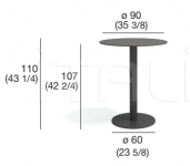 Барный стол STEM 013 bar table Roda