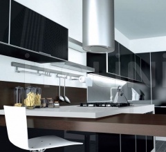 Итальянские Кухни с барной стойкой - Кухня Vitra Nero Итальянские Кухни с барной стойкой - Кухня Vitra Nero фабрика Ar Tre