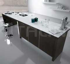 Итальянские Кухни с барной стойкой - Кухня Vitra Bianco/Antracite Итальянские Кухни с барной стойкой - Кухня Vitra Bianco/Antracite фабрика Ar Tre