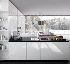 Итальянские Кухни с барной стойкой - Кухня Sincro Glossy Итальянские Кухни с барной стойкой - Кухня Sincro Glossy фабрика Miton Cucine