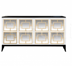 Итальянские Буфеты - Буфет ZOE SIDEBOARD MIRROR & CURVED LEGS Итальянские Буфеты - Буфет ZOE SIDEBOARD MIRROR & CURVED LEGS фабрика Isabella Costantini