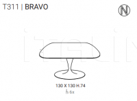 Стол обеденный BRAVO Ozzio
