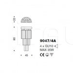 Настенный светильник Armonia 9047/4A IDL Export