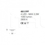 Потолочный светильник Crystal Marine 491/1PF IDL Export