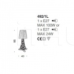 Настольная лампа Crystal Marine 492/1L IDL Export