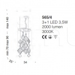 Подвесной светильник Quadrie 565/4 IDL Export