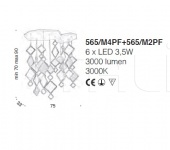 Потолочный светильник Quadrie 565/M4PF+565/M2PF IDL Export