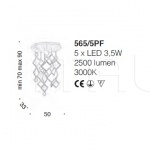 Потолочный светильник Quadrie 565/5PF IDL Export