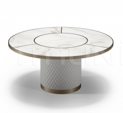 Итальянские Столы обеденные - Стол обеденный SIGNORE DEGLI ANELLI 72 STEEL TONDO фабрика Reflex Angelo