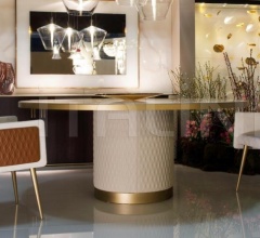 Итальянские Столы обеденные - Стол обеденный SIGNORE DEGLI ANELLI 72 STEEL TONDO фабрика Reflex Angelo