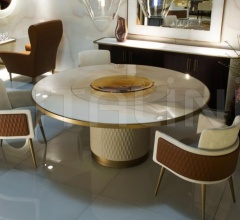 Итальянские Столы обеденные - Стол обеденный SIGNORE DEGLI ANELLI 72 STEEL TONDO фабрика Reflex Angelo