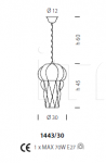 Подвесной светильник Tiepolo 1443/30 Sylcom