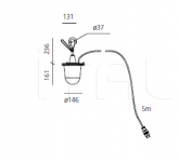 Подвесной светильник Tolomeo Lampione Hook Artemide