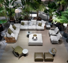 Итальянские Уличная мебель - Пуф Bangkok Outdoor фабрика Flexform