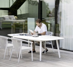 Итальянские Уличные столы - Стол обеденный ELLISSE LOW Итальянские Уличные столы - Стол обеденный ELLISSE LOW фабрика Varaschin