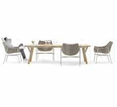 Итальянские Уличные столы - Стол обеденный LINK LOW Итальянские Уличные столы - Стол обеденный LINK LOW фабрика Varaschin