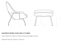 Кресло Saarinen Womb Chair and Settee Relax Knoll