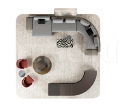 Итальянские Гостиная - Модульный диван Daniels Итальянские Гостиная - Модульный диван Daniels фабрика Minotti