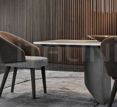 Итальянские Столовая - Стул с подлокотниками Lawson Dining фабрика Minotti