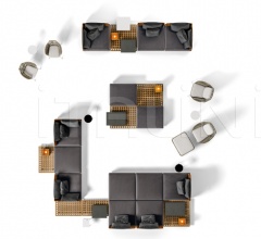 Итальянские Уличная мебель - Модульный диван Quadrado Итальянские Уличная мебель - Модульный диван Quadrado фабрика Minotti