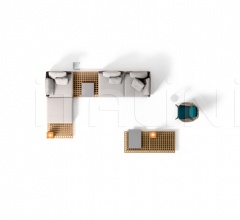 Итальянские Уличная мебель - Модульный диван Quadrado Итальянские Уличная мебель - Модульный диван Quadrado фабрика Minotti