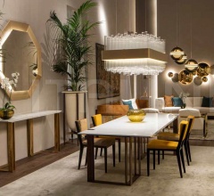 Стол обеденный Black and Gold dining table Стол обеденный Black and Gold dining table фабрика Paolo Castelli