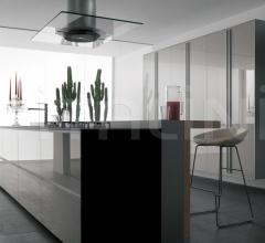 Итальянские Кухни с барной стойкой - Кухня Artematica Vitrum Cloud White Итальянские Кухни с барной стойкой - Кухня Artematica Vitrum Cloud White фабрика Valcucine