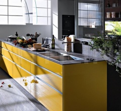 Кухня Artematica Vitrum Terra Yellow Кухня Artematica Vitrum Terra Yellow фабрика Valcucine