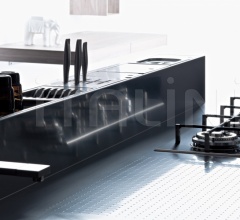 Итальянские Кухни с барной стойкой - Кухня Artematica Vitrum Nero Lavagna Итальянские Кухни с барной стойкой - Кухня Artematica Vitrum Nero Lavagna фабрика Valcucine
