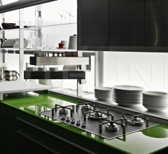 Итальянские Кухни с барной стойкой - Кухня Artematica Vitrum Green Grass Итальянские Кухни с барной стойкой - Кухня Artematica Vitrum Green Grass фабрика Valcucine