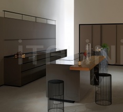 Итальянские Кухни с барной стойкой - Кухня Artematica Vitrum Gloss glass Earthy brown Итальянские Кухни с барной стойкой - Кухня Artematica Vitrum Gloss glass Earthy brown фабрика Valcucine