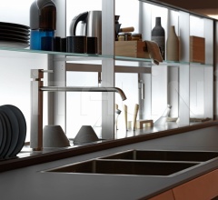 Итальянские Кухни с барной стойкой - Кухня Genius Loci with copper drawer Итальянские Кухни с барной стойкой - Кухня Genius Loci with copper drawer фабрика Valcucine