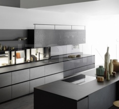 Итальянские Кухни с барной стойкой - Кухня Riciclantica Structured Lead aluminium Итальянские Кухни с барной стойкой - Кухня Riciclantica Structured Lead aluminium фабрика Valcucine