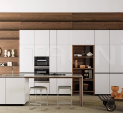 Итальянские Кухни с барной стойкой - Кухня Forma Mentis Laccato Opaco Bianco Ghiaccio Итальянские Кухни с барной стойкой - Кухня Forma Mentis Laccato Opaco Bianco Ghiaccio фабрика Valcucine