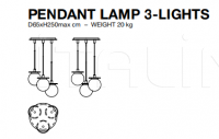 Потолочный светильник ECLAT D'EAU PENDANT LAMP 3-LIGHT Giopagani