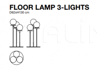 Напольный светильник ECLAT D'EAU FLOOR LAMP 3-LIGHT Giopagani